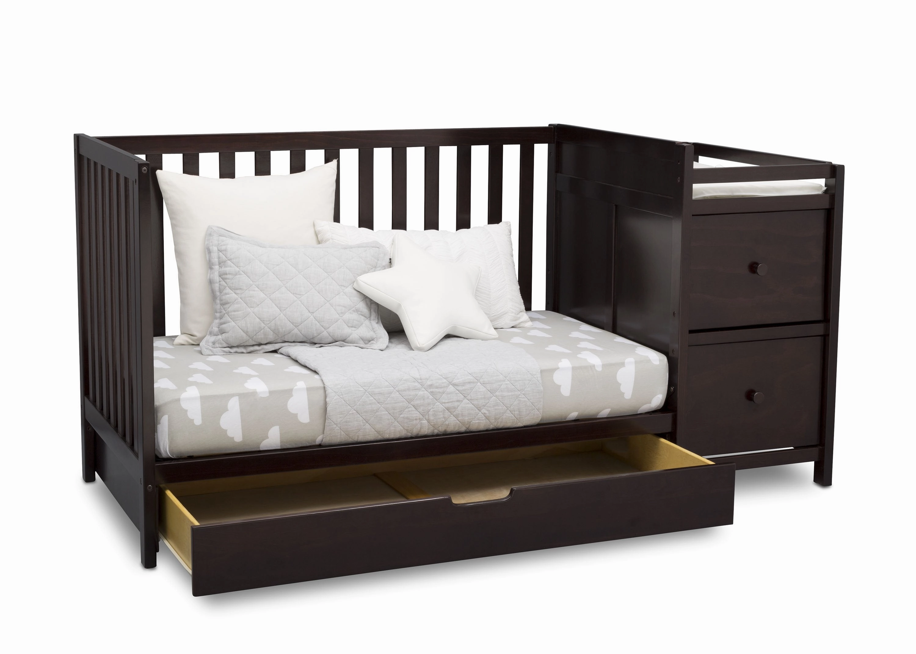 Luna Convertible Crib N Changer with Under Drawer