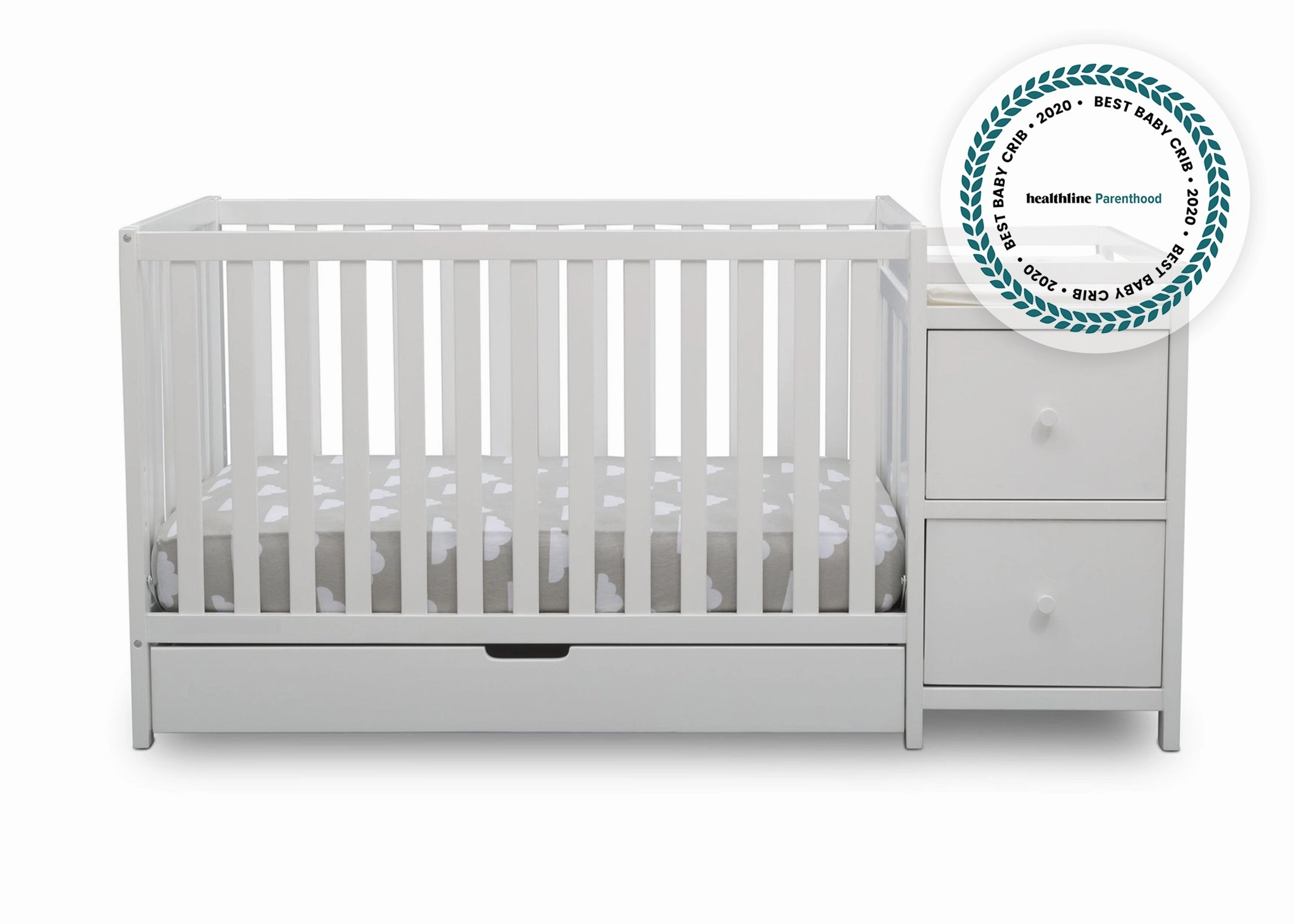 Luna Convertible Crib N Changer with Under Drawer