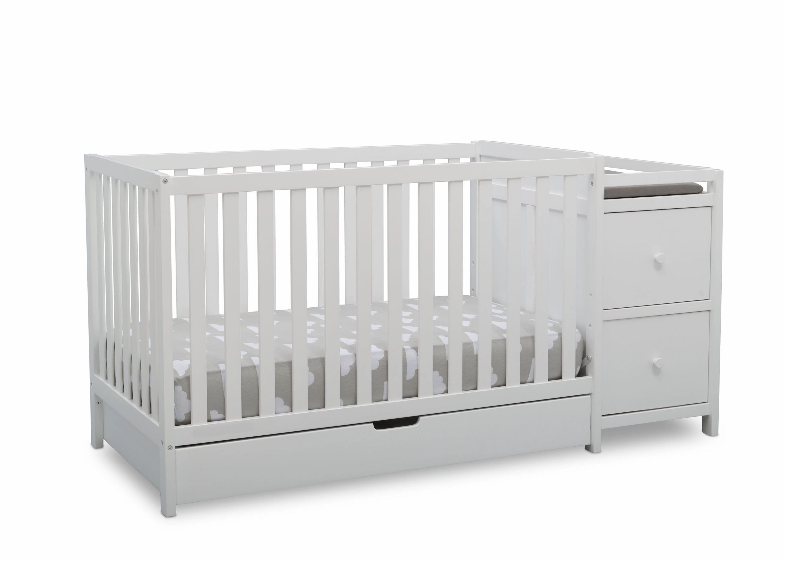 Luna Convertible Crib N Changer with Under Drawer
