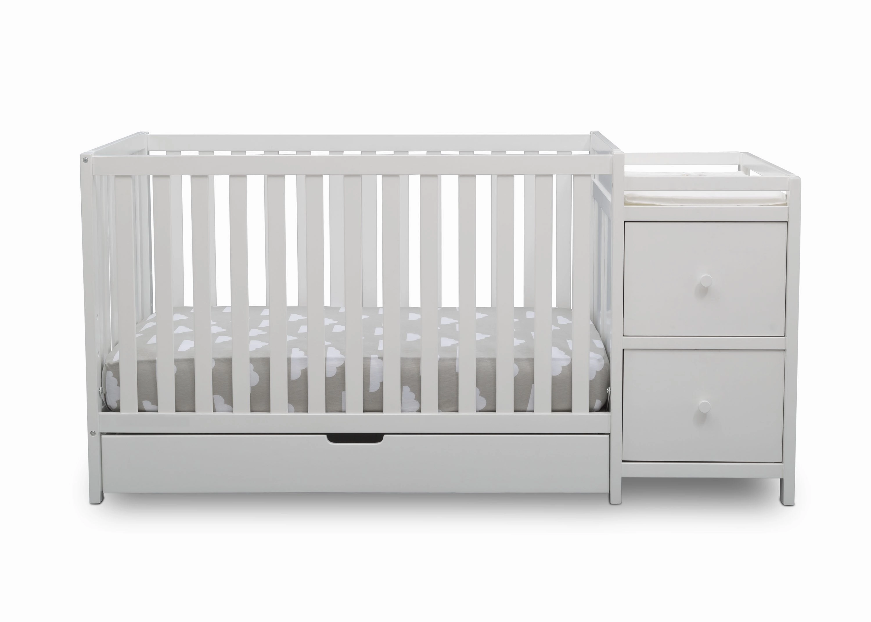 Luna Convertible Crib N Changer with Under Drawer