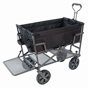Mac Sports Double Decker Utility Wagon  Black, Collapsible, 150 Lb Capacity