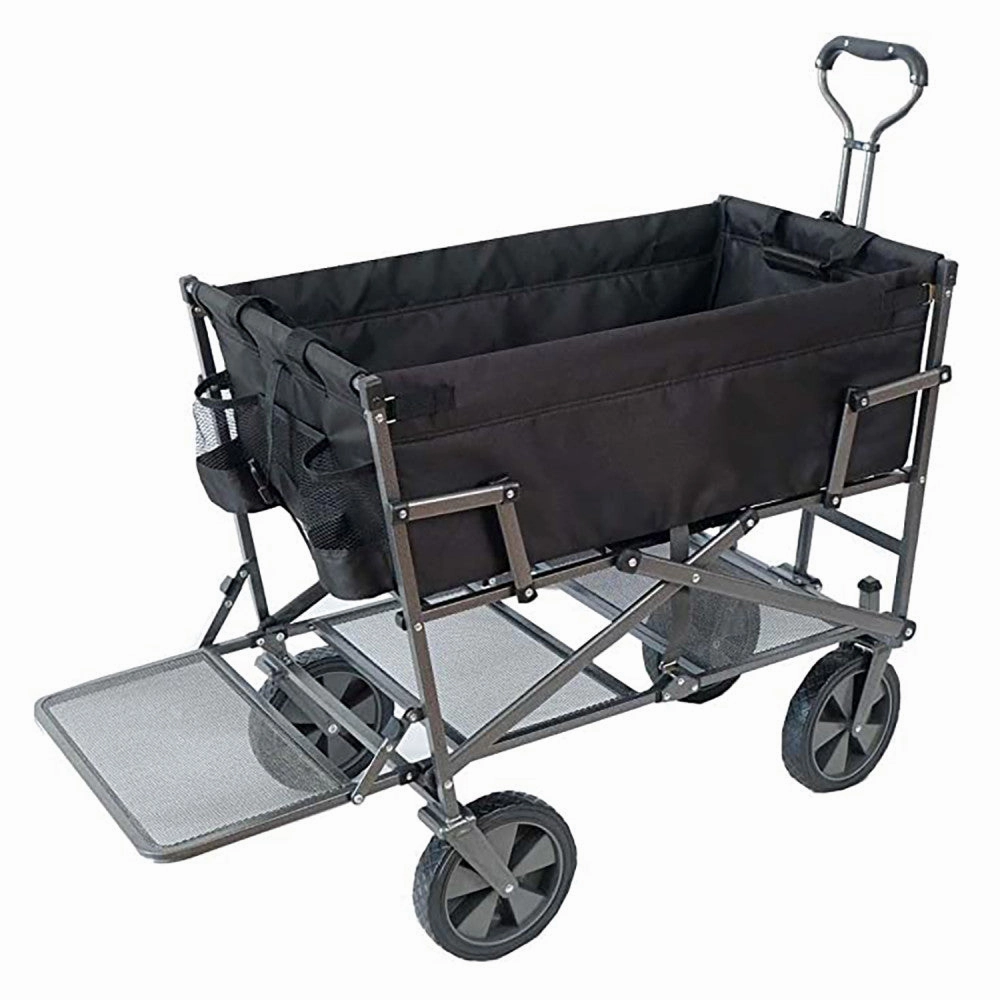 Mac Sports Double Decker Utility Wagon  Black, Collapsible, 150 Lb Capacity