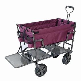 Mac Sports Double Decker Utility Wagon  Purple, Collapsible, 150 Lb Capacity