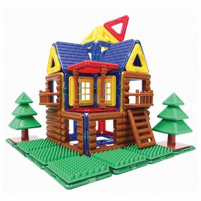 Magformers Log Cabin Building Set | 87-Piece STEM Toy