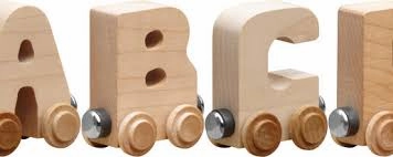 Maple Landmark Natural Train Letters