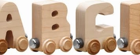 Maple Landmark Natural Train Letters