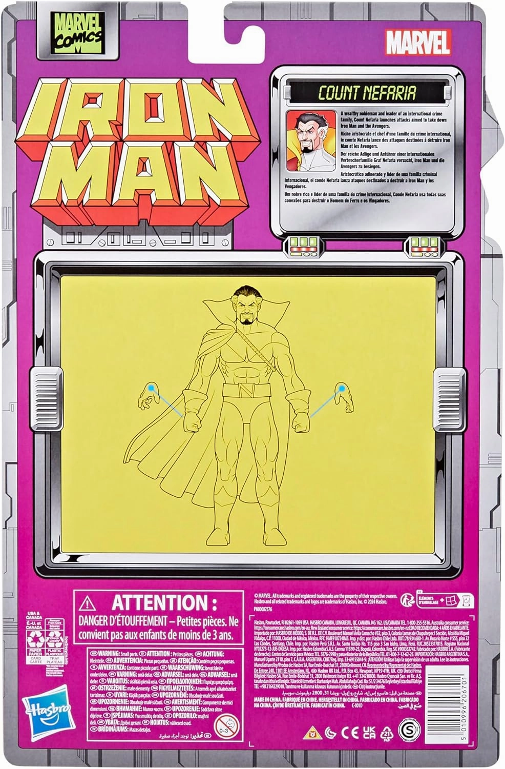 Marvel Legends Retro Series Nefaria Iron Man Comics Action Figure