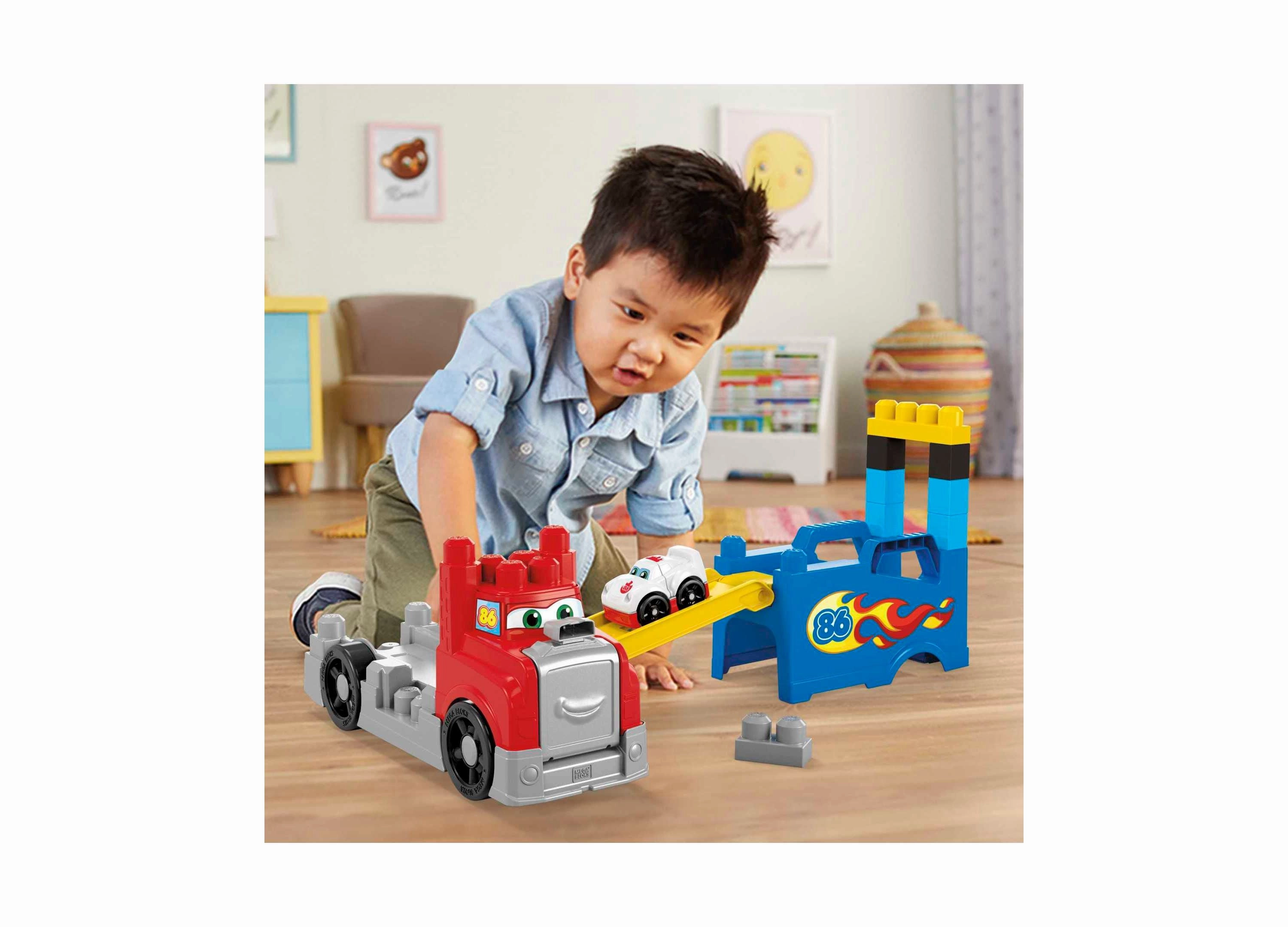 Mega Bloks Build & Race Rig with Sound Effects and Storage