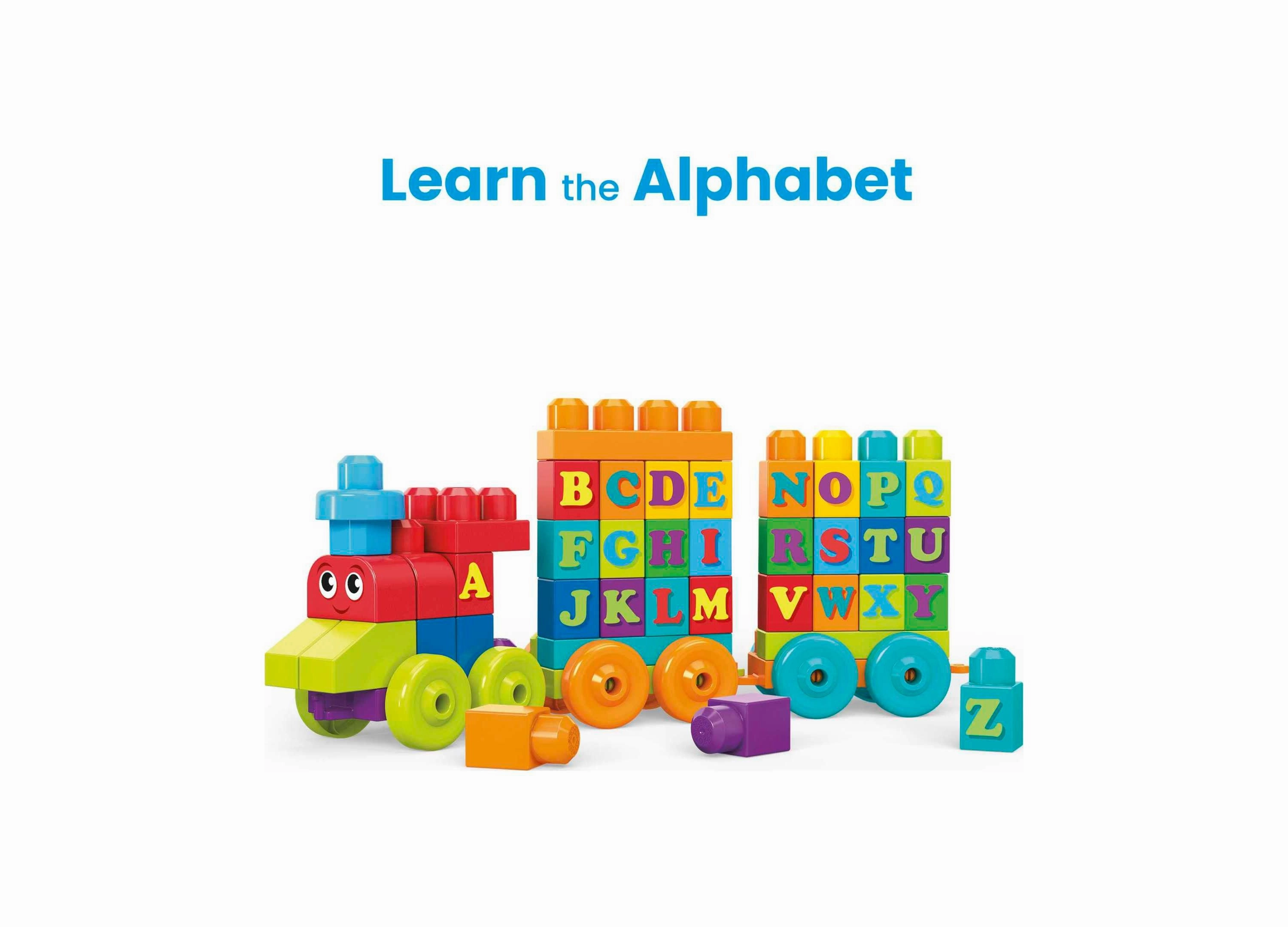 Mega Bloks First Builders 60-Piece ABC Learning Train Set