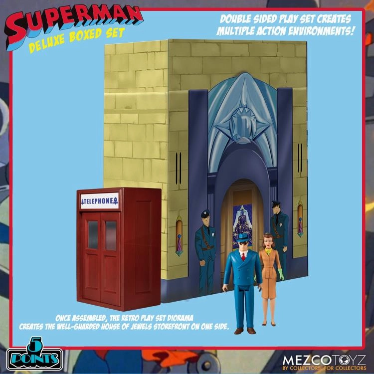 Mezco Toyz Superman: The Mechanical Monsters (1941) 5 Points Deluxe Boxed Set Action Figure