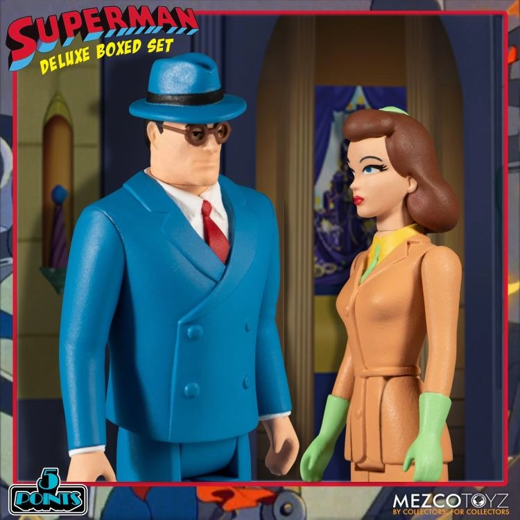 Mezco Toyz Superman: The Mechanical Monsters (1941) 5 Points Deluxe Boxed Set Action Figure