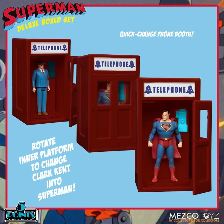 Mezco Toyz Superman: The Mechanical Monsters (1941) 5 Points Deluxe Boxed Set Action Figure