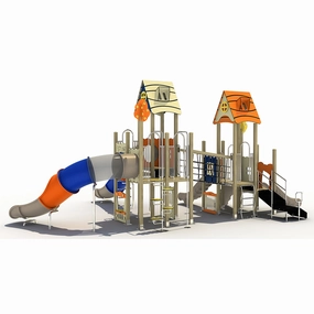 Mini Cascades Eco-Wood Playground | Durable, ADA-Compliant, UV-Resistant Design for Preschools