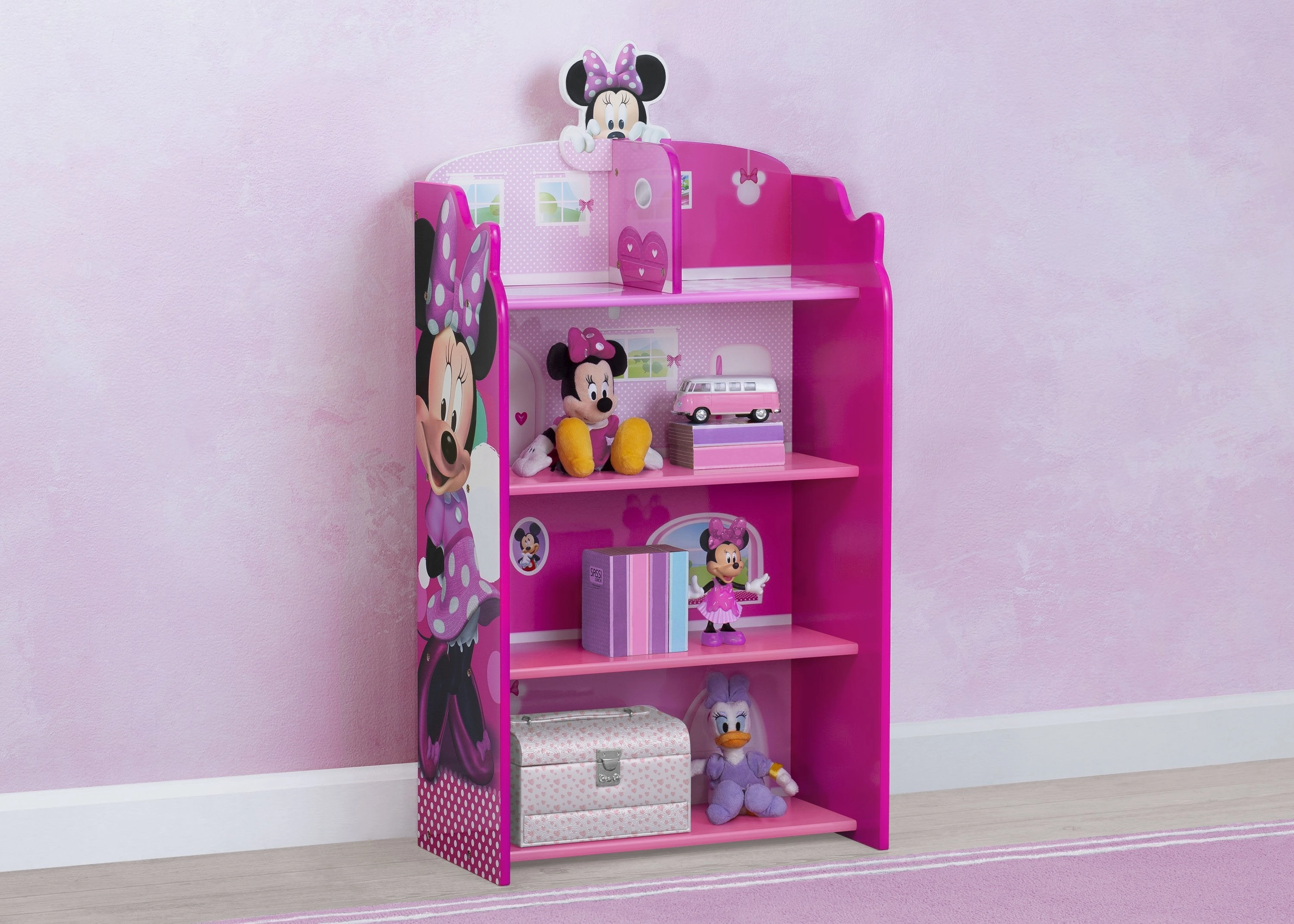 Minnie Mouse Wooden Playhouse 4-Shelf Bookcase