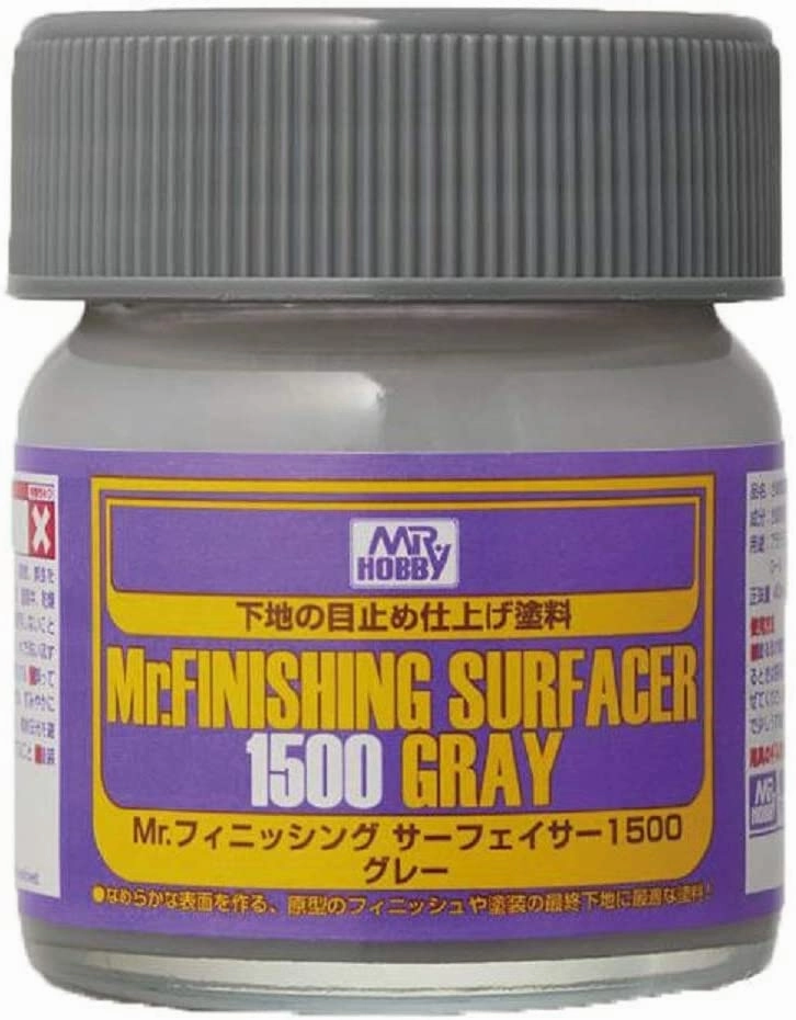 Mr. Hobby Mr. Finishing Surfacer 1500 Gray Bottle 40ml SF289 SF-289 Model Kit