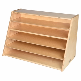 Multi-Level Puzzle Storage Station | Extra Wide Wooden Organizer for Puzzles