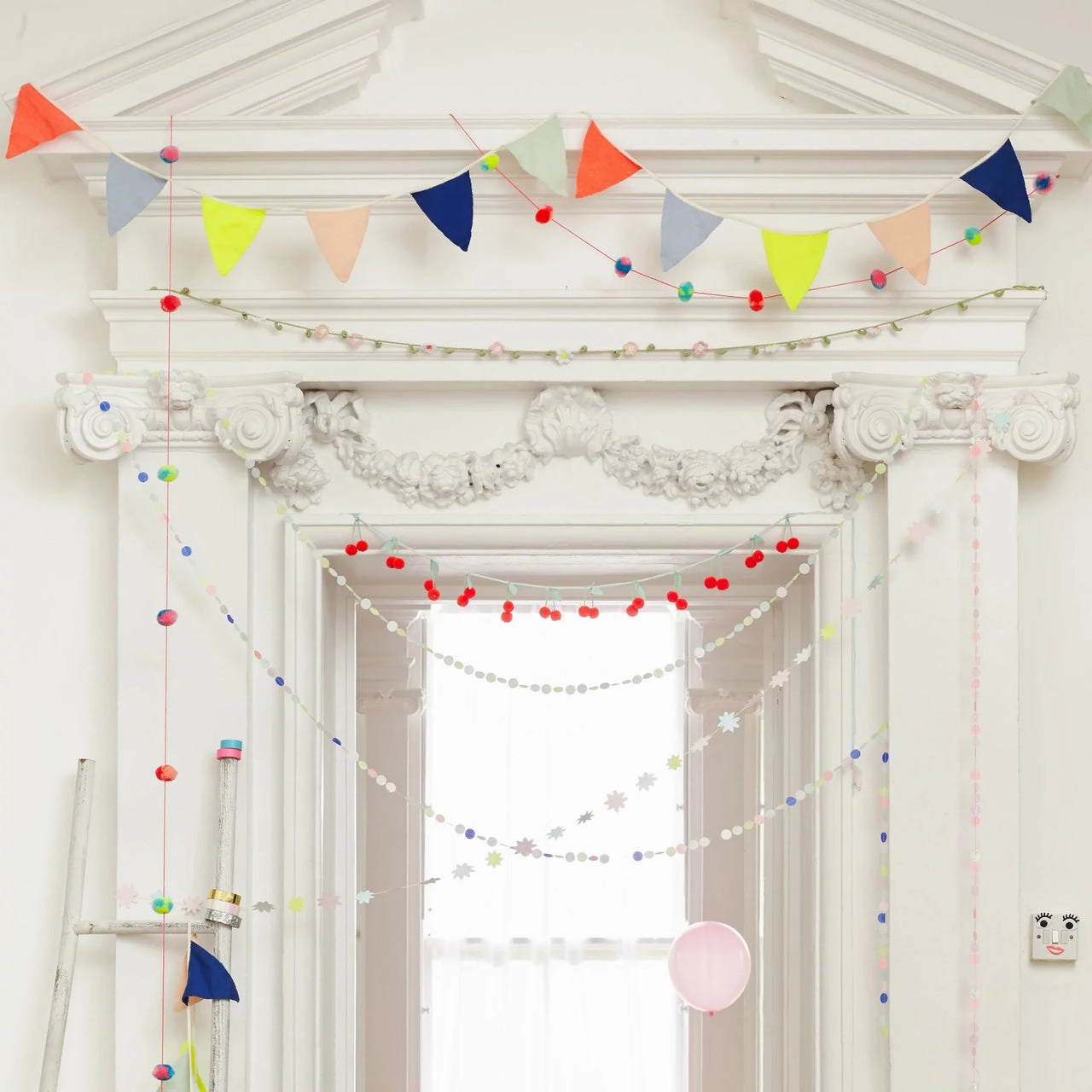 Multicolor Knitted Flag Garland