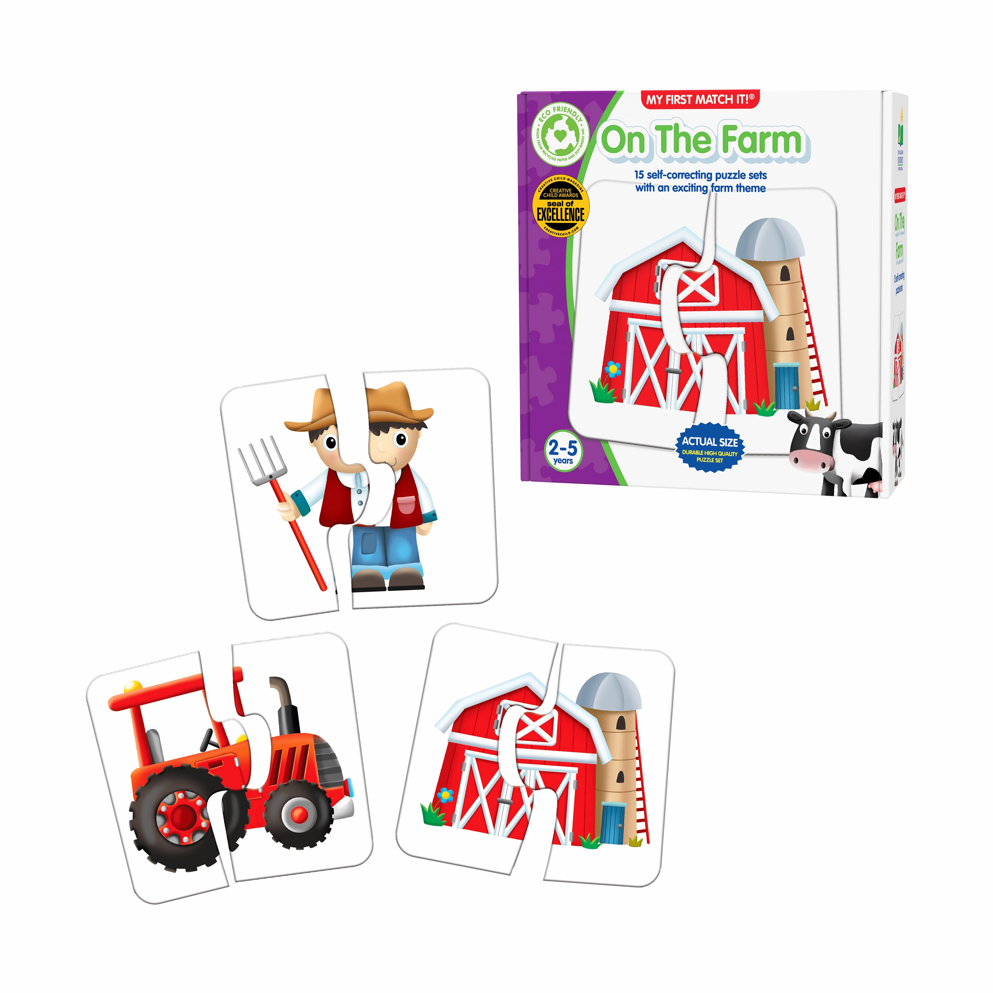 My First Match It! - On the Farm - Educational Puzzle Set