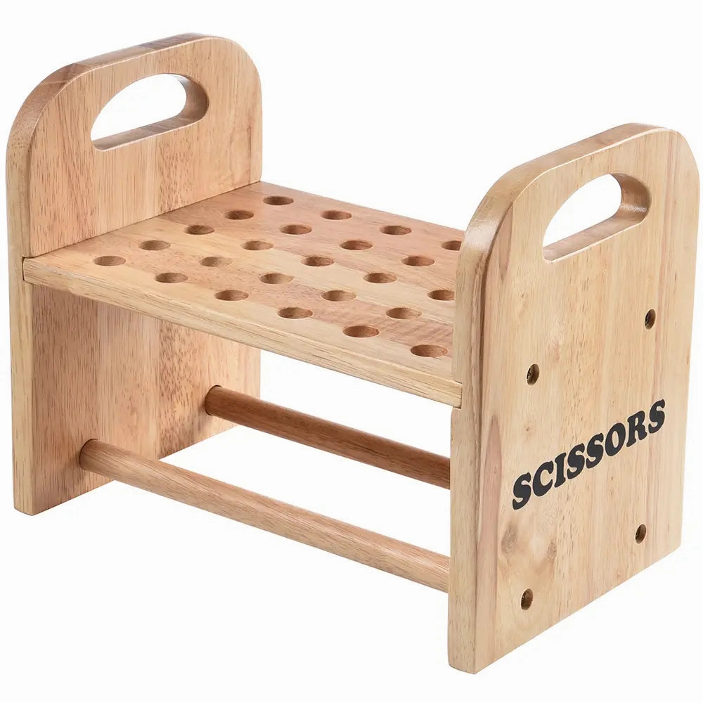 Natural Wood Scissors Holder