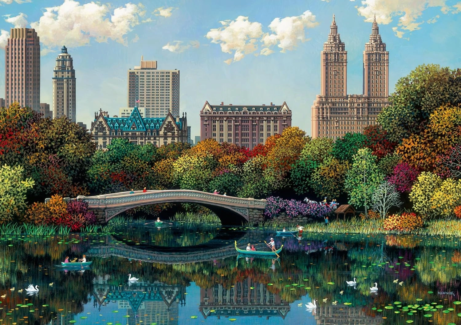 NY Central Park, Bow Bridge 1000pc Puzzle