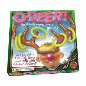 O-Deer! Inflatable Reindeer Antlers Ring Toss Christmas Game