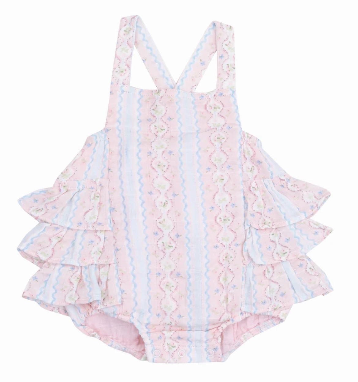 Ogee Floral Ruffle Sunsuit
