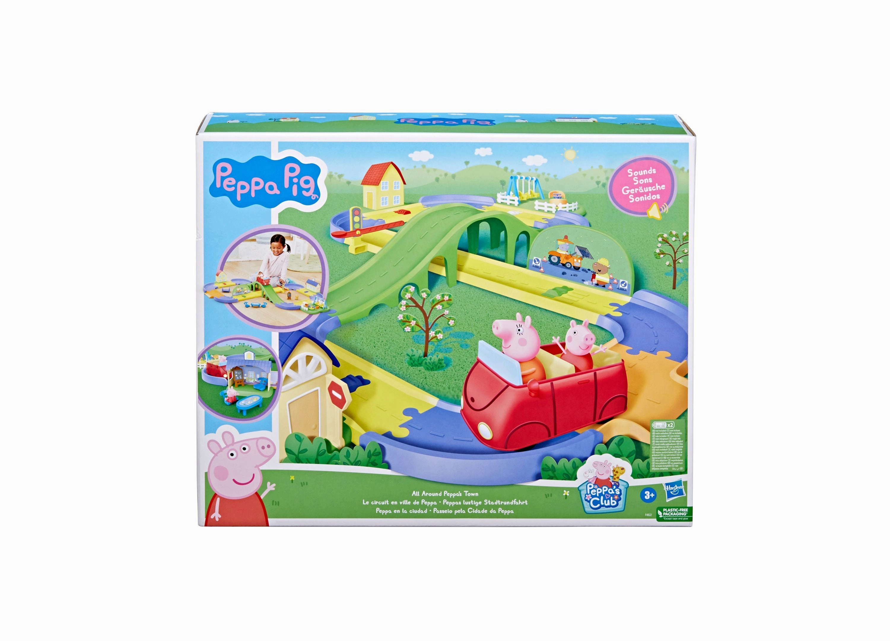 Peppa Pig Interactive Town Set with Adjustable Track and Sound Effects