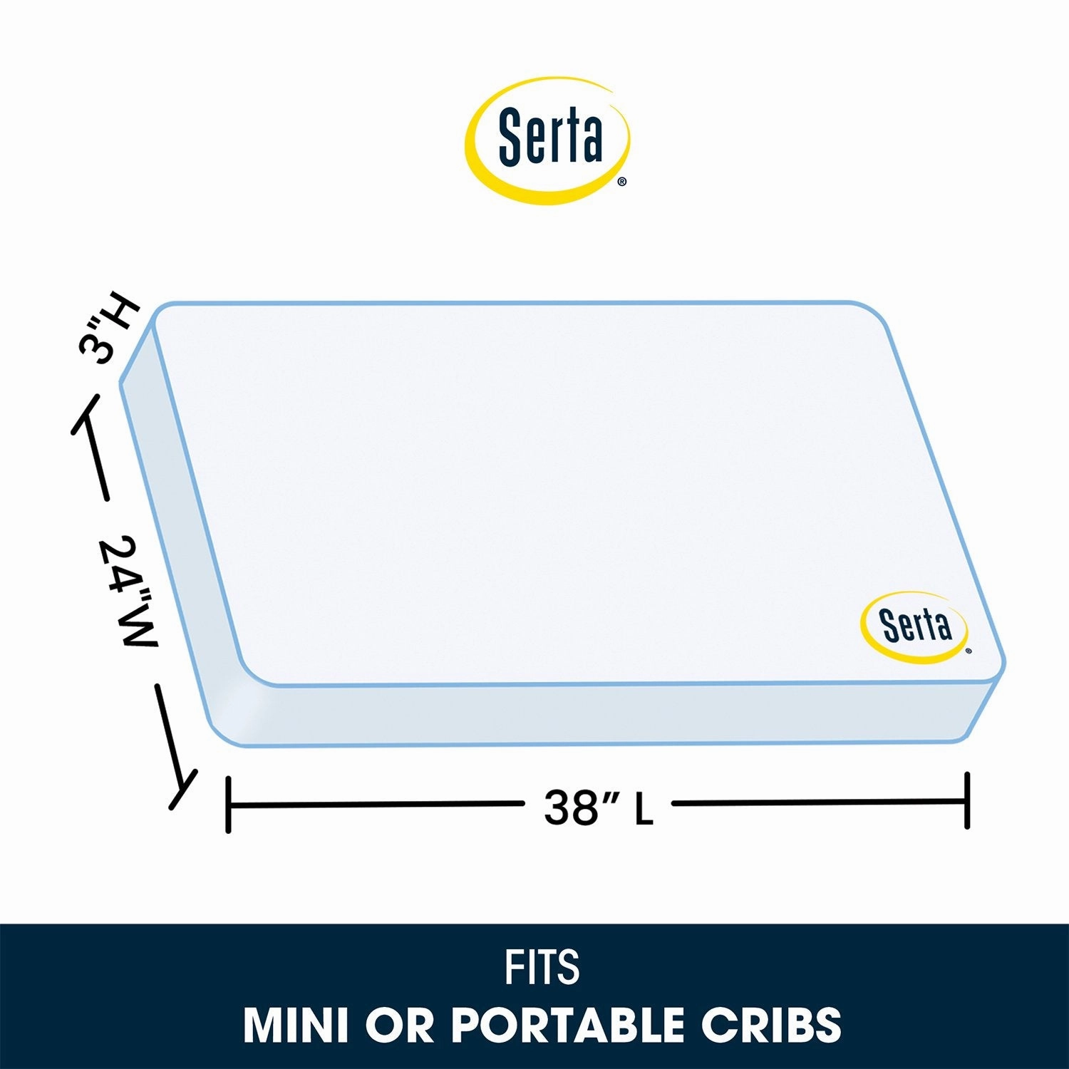 Perfect Balance 3-inch Mini Crib Mattress