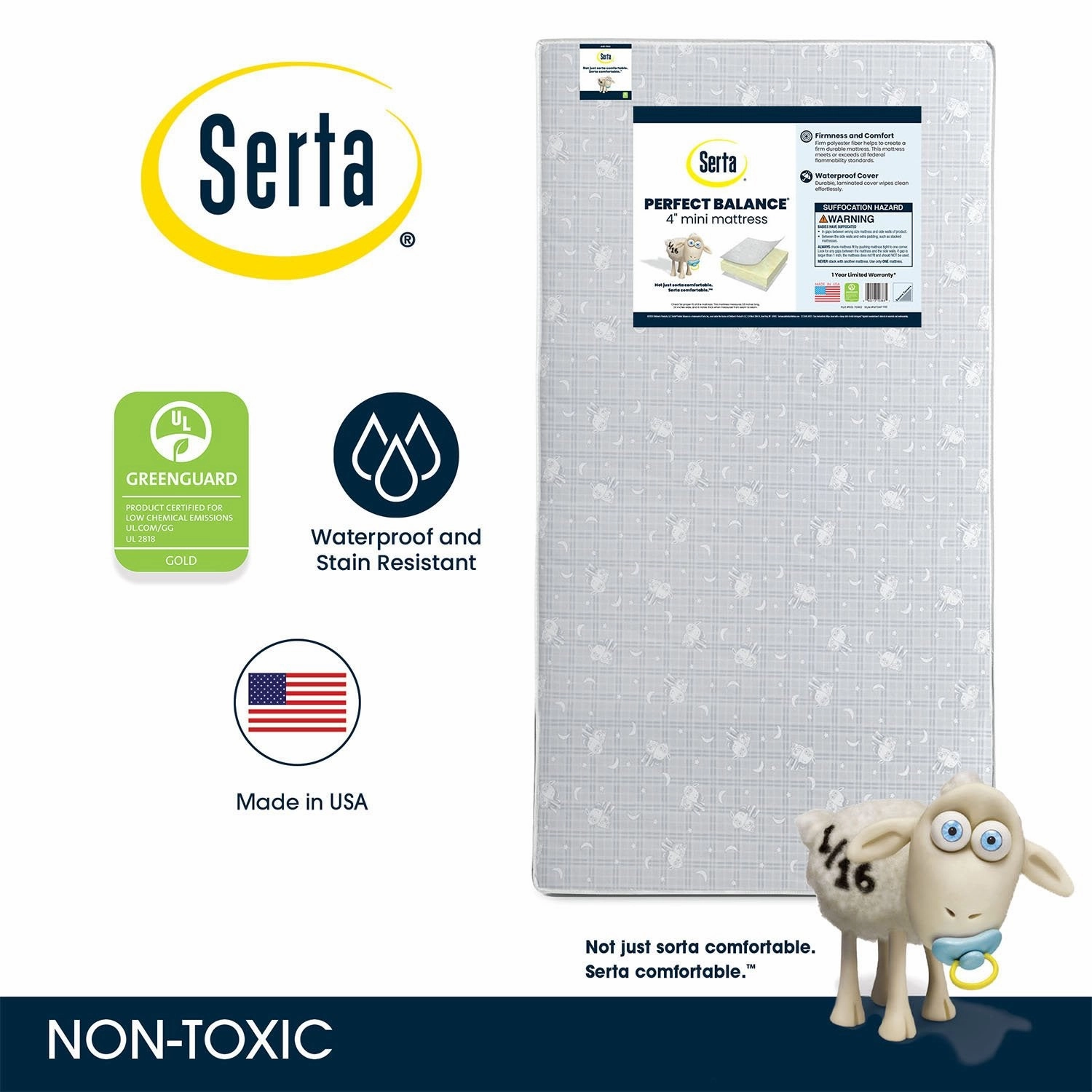 Perfect Balance 4-inch Mini Crib Mattress