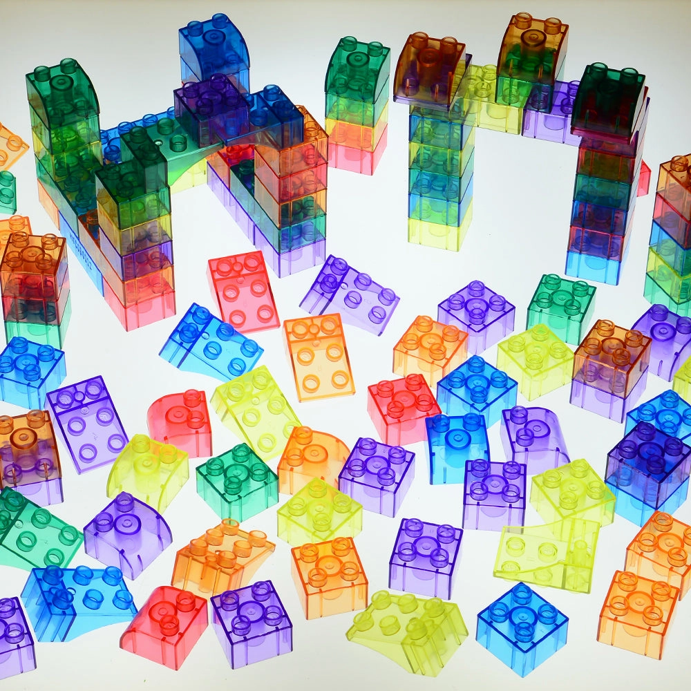 Preschool Size Transparent Building Bricks