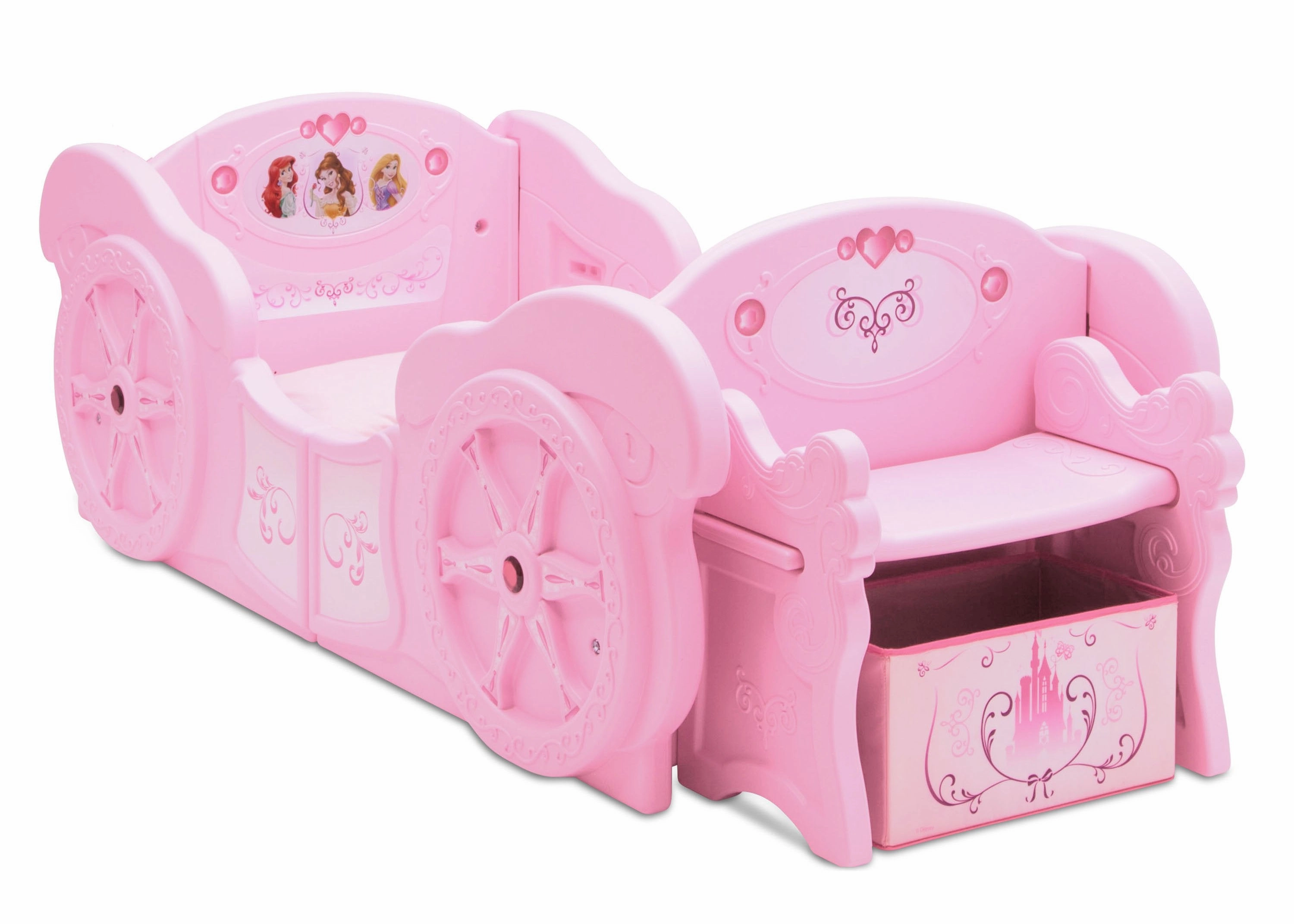 Princess Carriage Convertible Toddler-to-Twin Bed