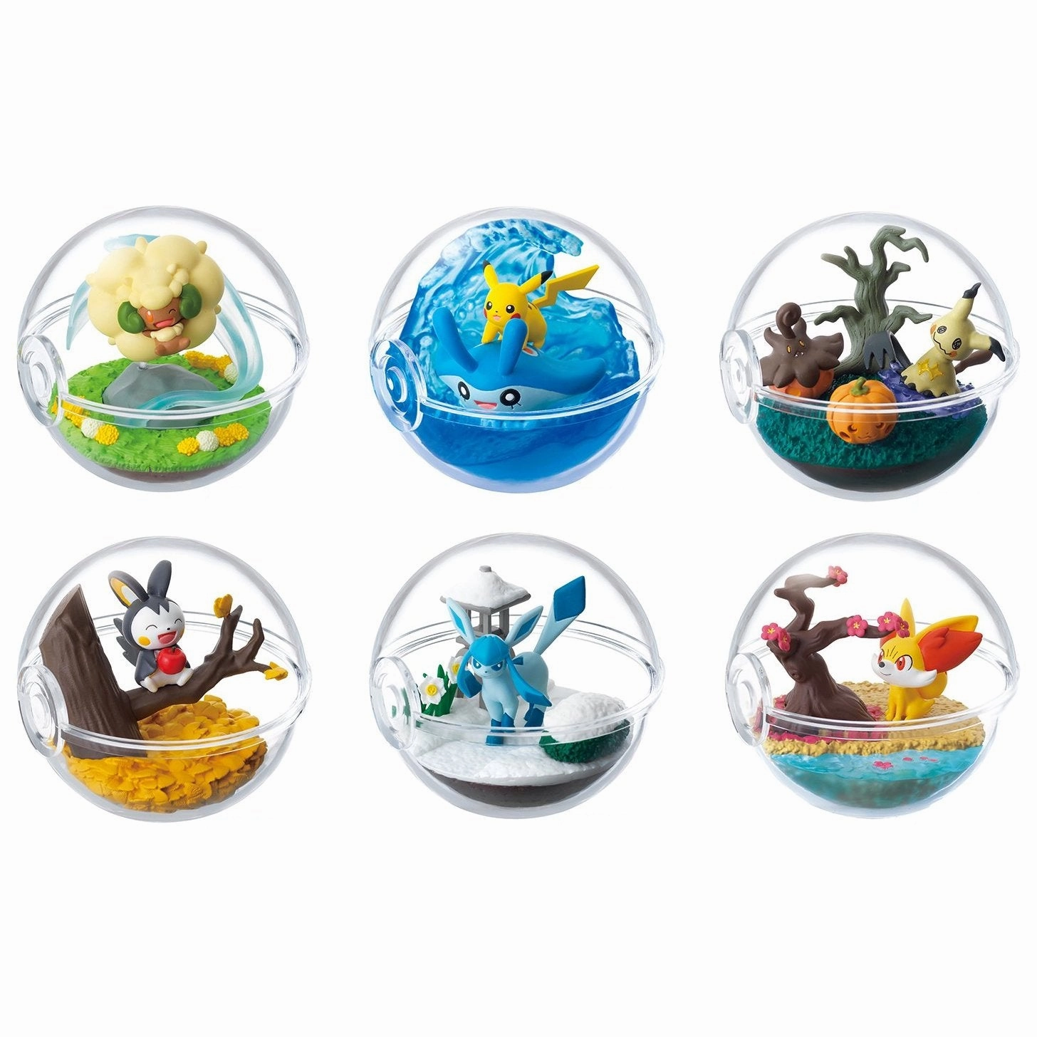 Re-Ment Pokemon Terrarium Collection (In The Season) Assortment Trading Figures Box Set of 6