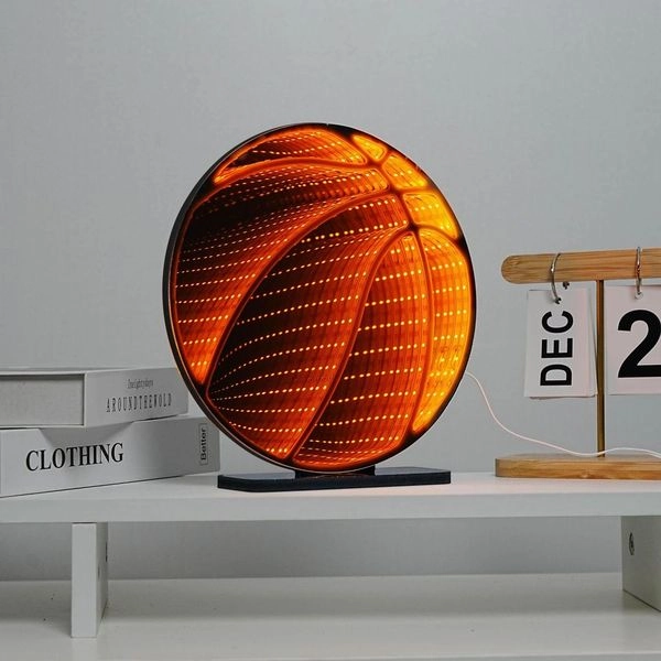 Red Basketball Infinity Mirror