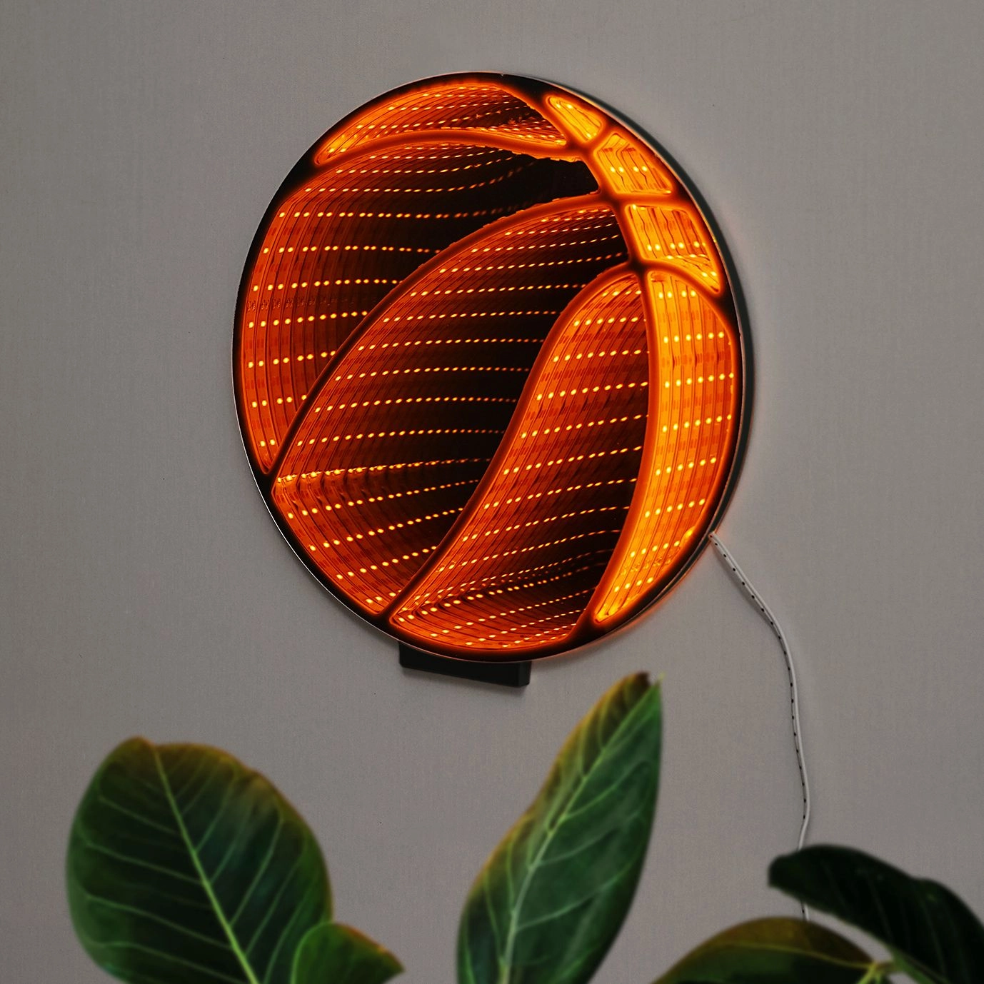 Red Basketball Infinity Mirror