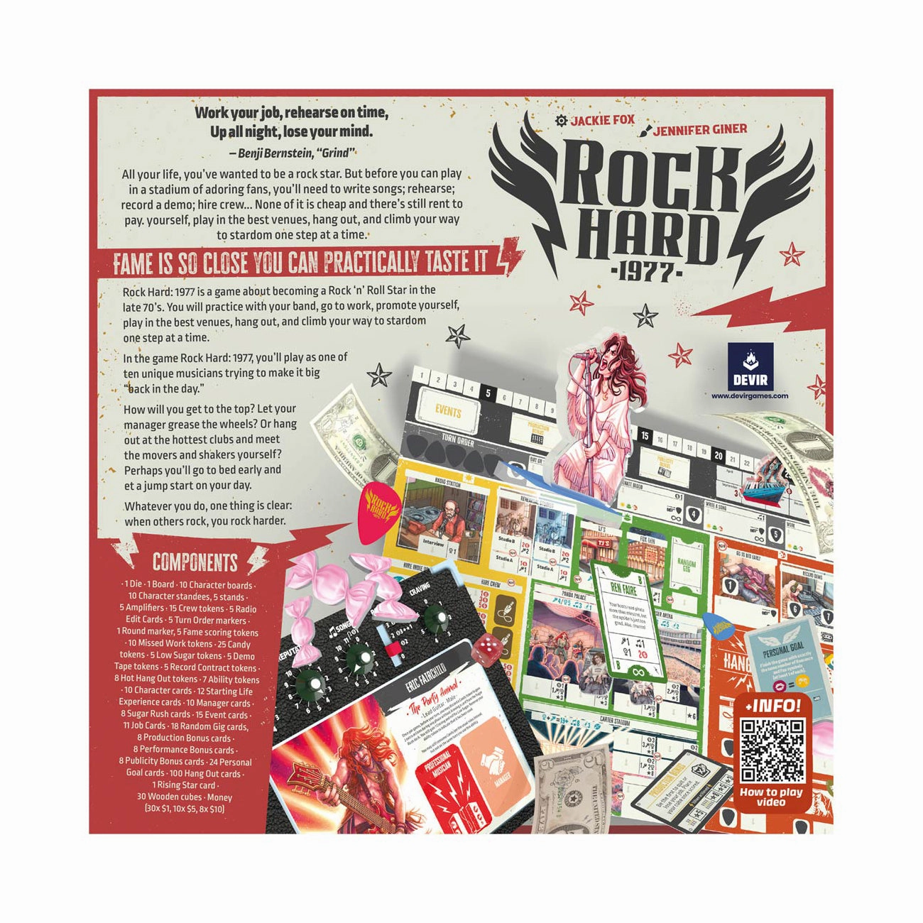Rock Hard: 1977 - Ultimate Rising Rock Star Board Game