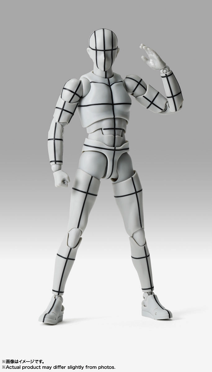 S.H. Figuarts Man Male Body Kun Sports Edition (Wireframe) Gray Color Ver. Action Figure