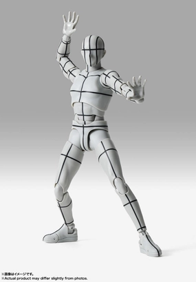 S.H. Figuarts Man Male Body Kun Sports Edition (Wireframe) Gray Color Ver. Action Figure