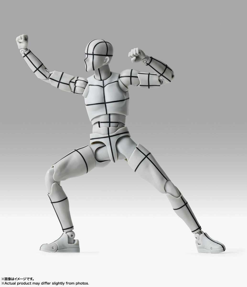 S.H. Figuarts Man Male Body Kun Sports Edition (Wireframe) Gray Color Ver. Action Figure