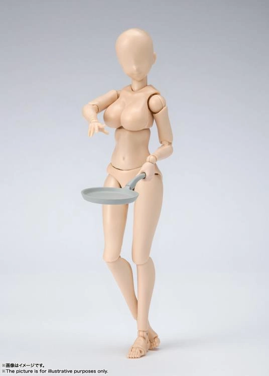 S.H. Figuarts Woman Female Body Chan DX (Yabuki Kentaro Ver.) Pale Orange Color Ver. Action Figure