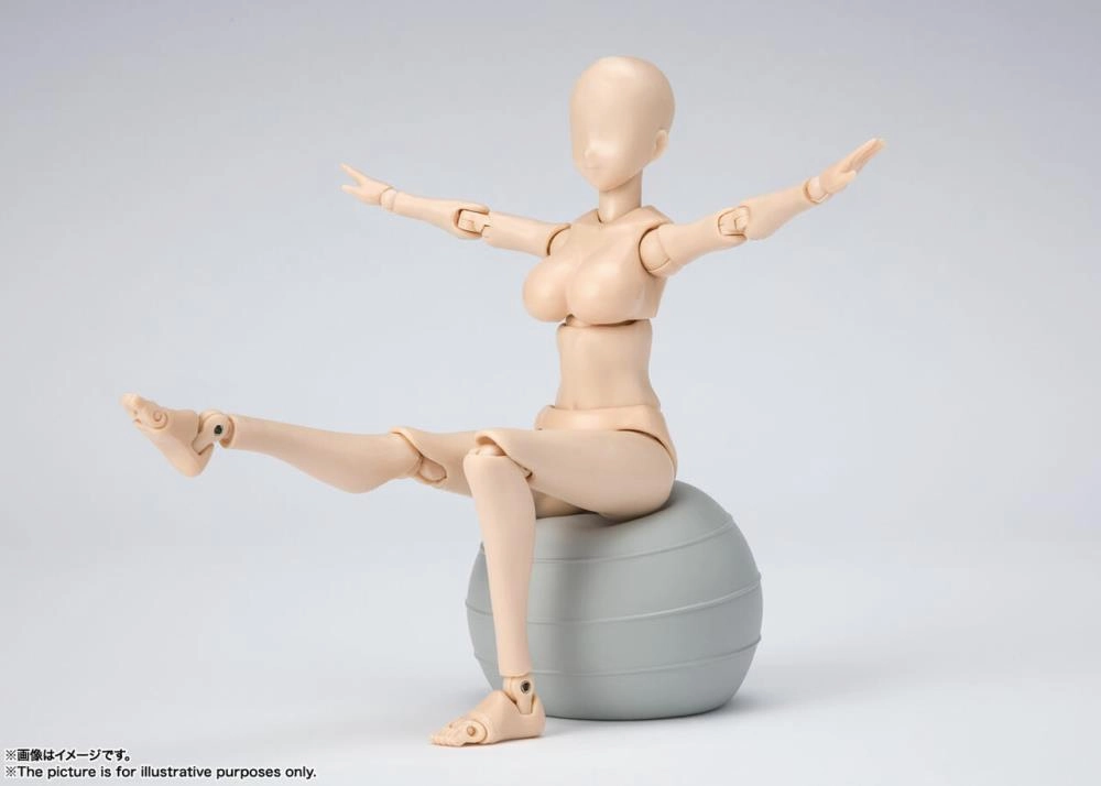 S.H. Figuarts Woman Female Body Chan DX (Yabuki Kentaro Ver.) Pale Orange Color Ver. Action Figure