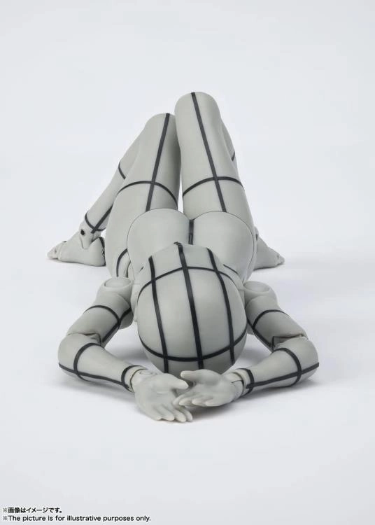 S.H. Figuarts Woman Female Body Chan (Yabuki Kentaro Ver.) Wireframe Gray Color Ver. Action Figure