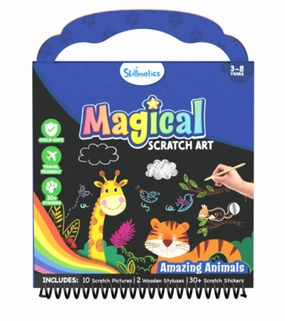 Scratch Art Activity Book: Amazing Animals