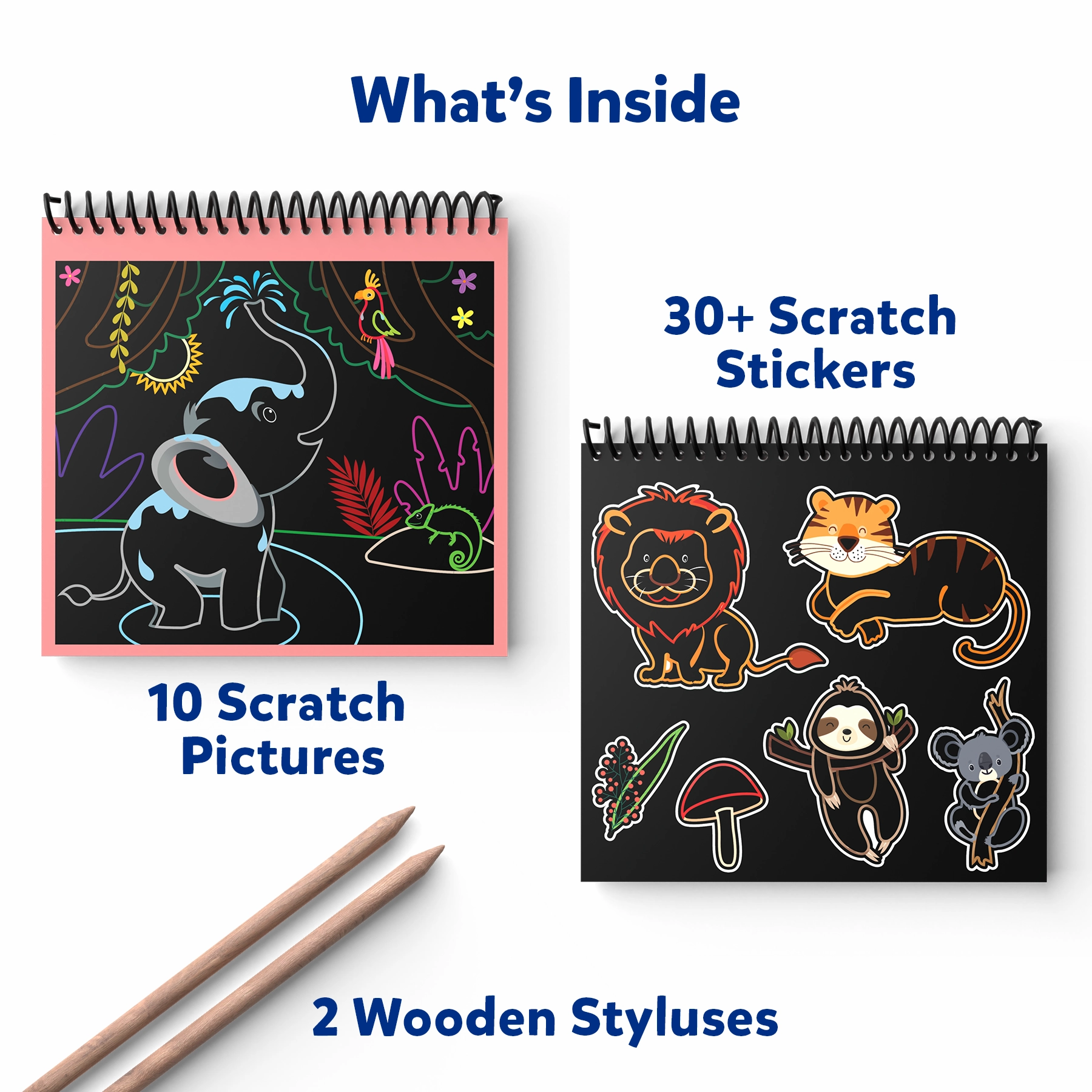 Scratch Art Activity Book: Amazing Animals