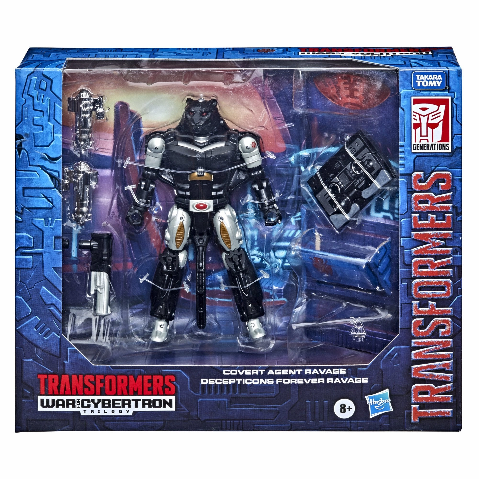 SDCC 2021 Transformers Generations War for Cybertron Trilogy Covert Agent Ravage and Decepticon Forever Ravage Action Figure