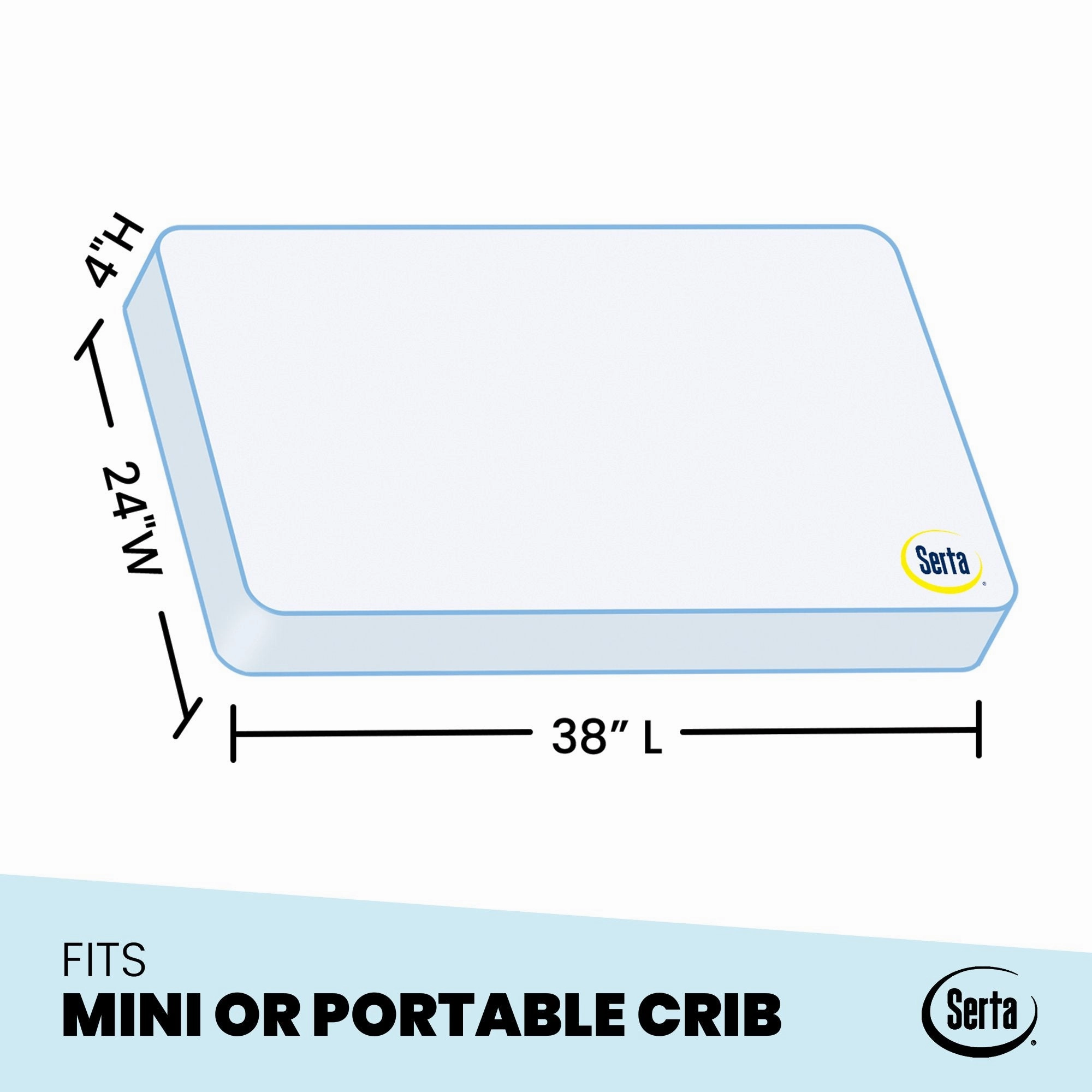 Serta SleepTrue 4-Inch Mini Crib Mattress