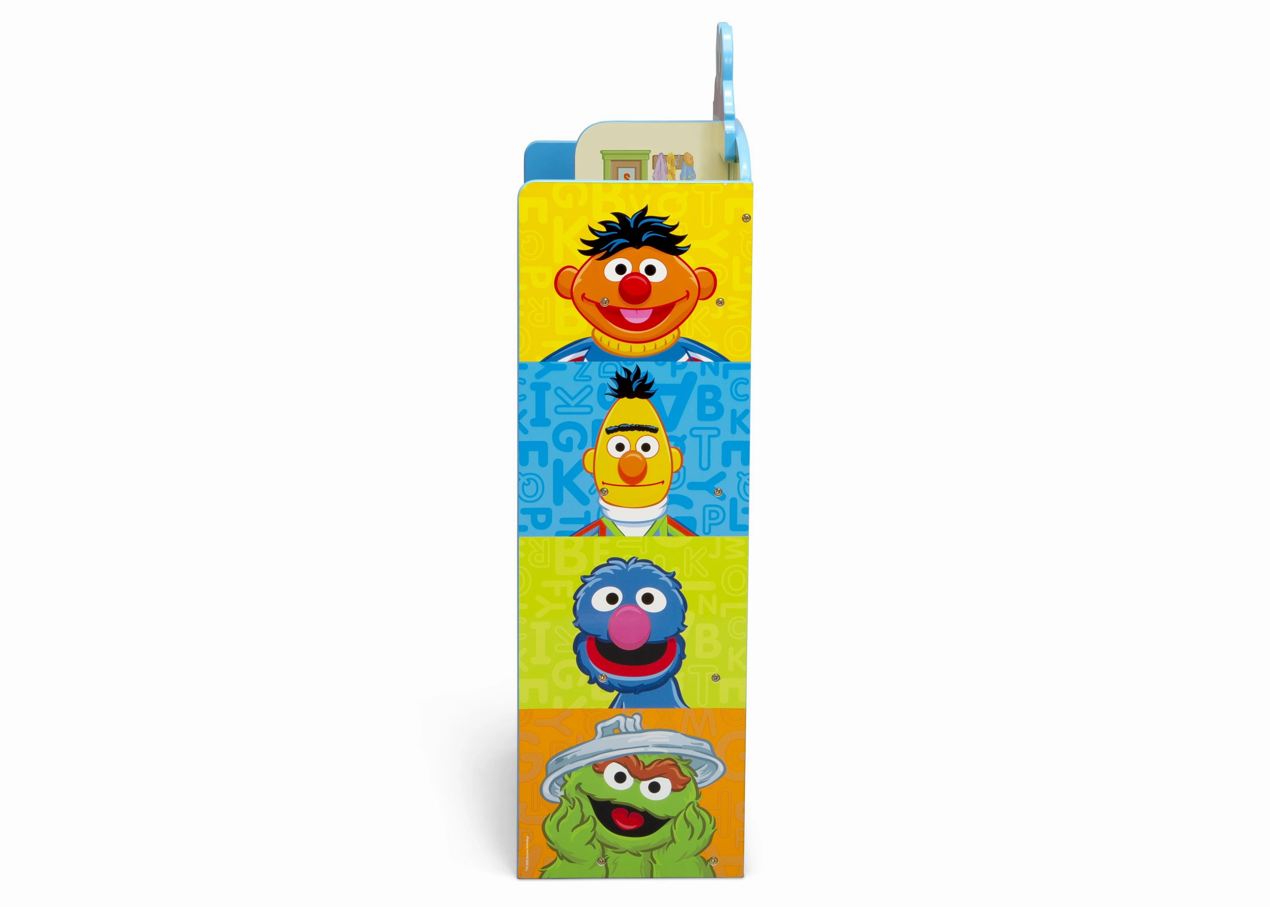 Sesame Street Wooden Playhouse 4-Shelf Bookcase