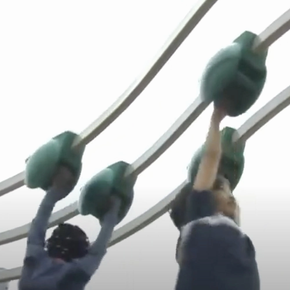 SkyGame Overhead 3-Rail Track Ride | Upper Body Challenge for Ages 5-12