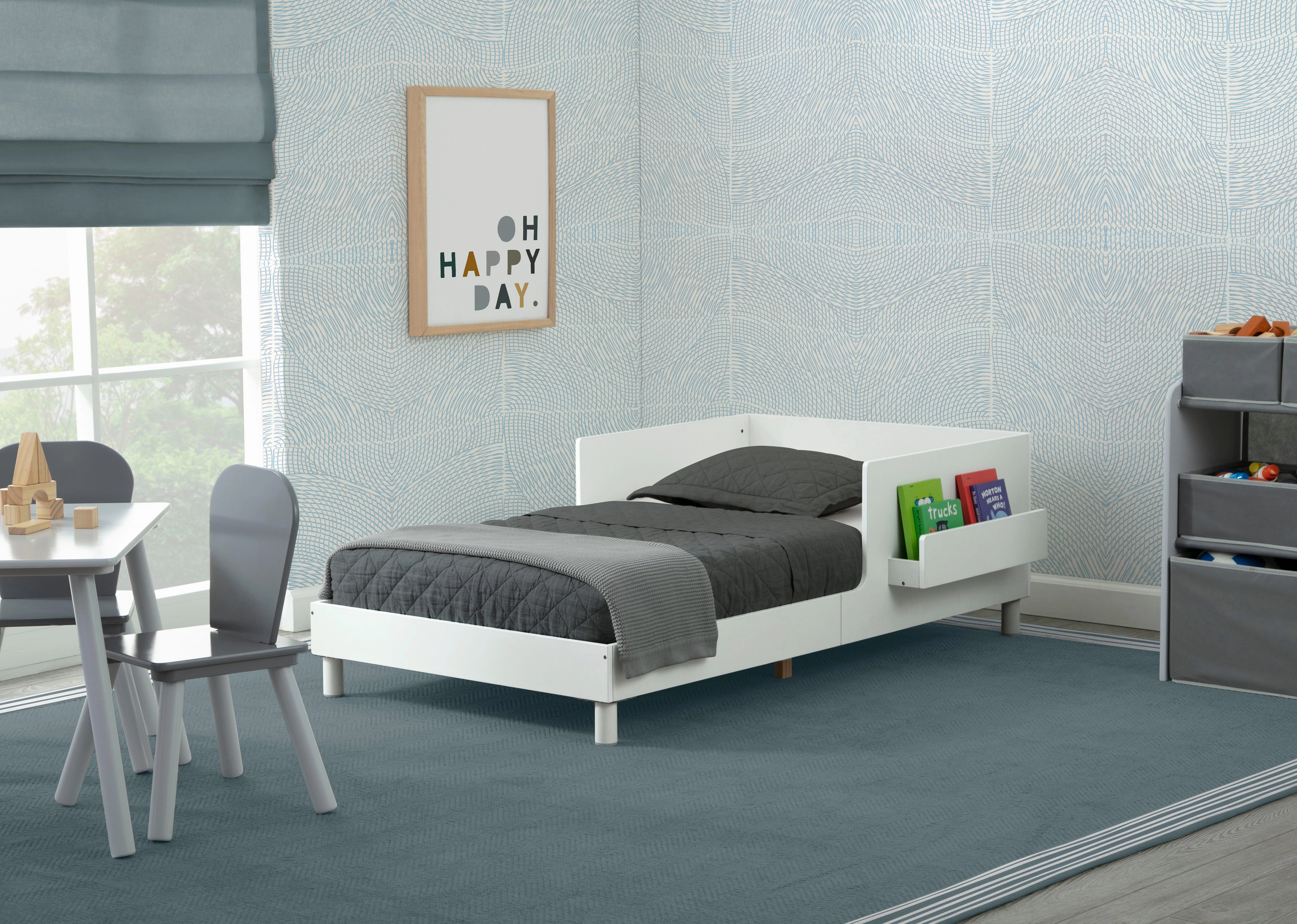 Sleep N Store Toddler Bed with Interchangeable Shelf
