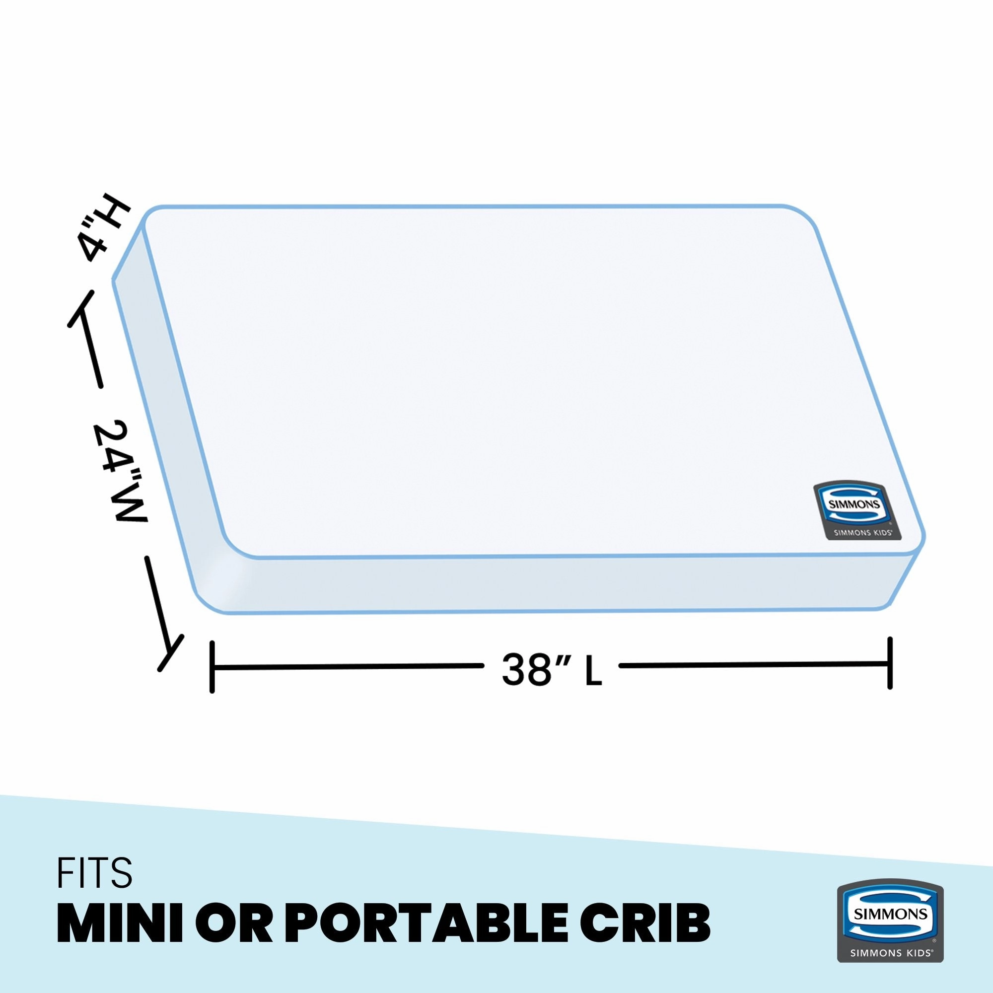 SlumberTime Naturally 4-Inch Mini Crib Mattress