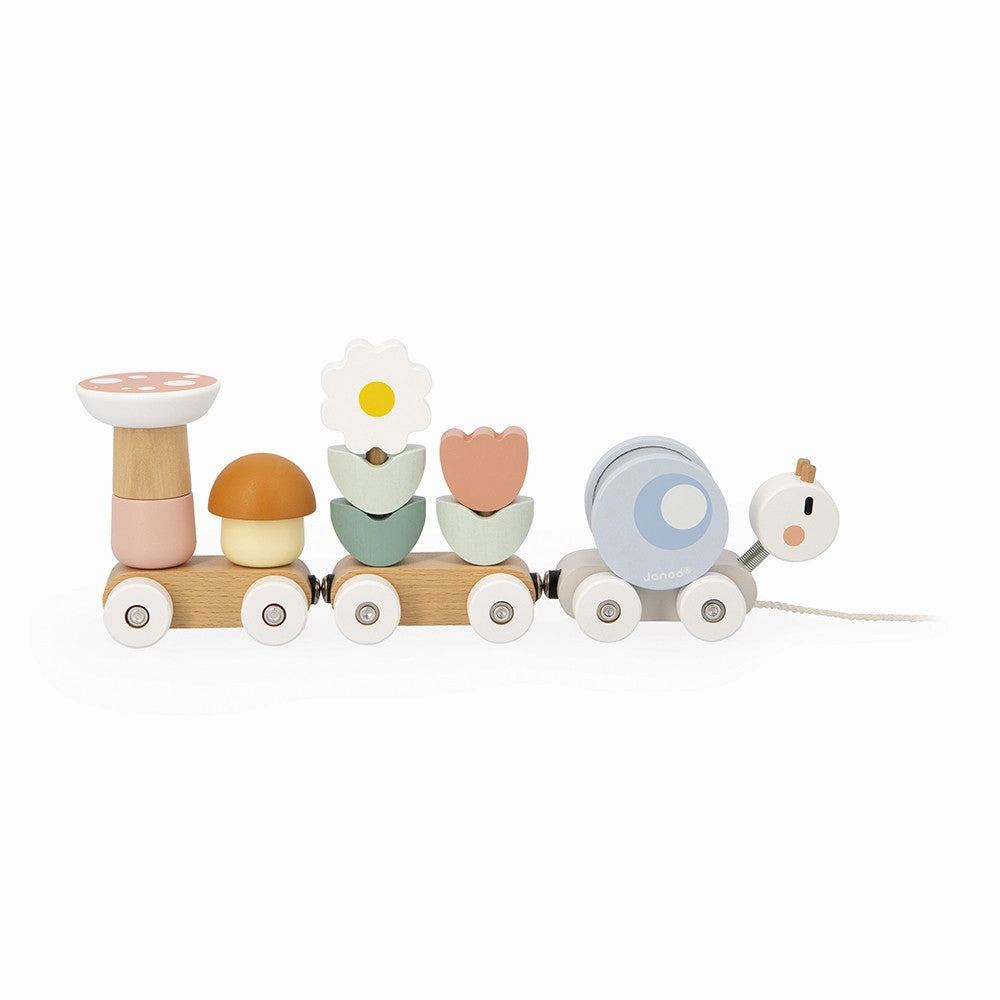 Snail Pull-Along Stacker Train